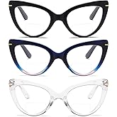 MMOWW Cat Eye Reading Glasses Fashion Cute Reader for Women