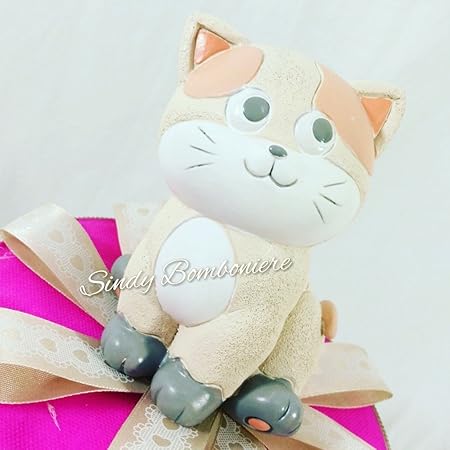 Gateau Bonbonniere Naissance Bapteme Pour Fille Chat Chaton Aimant Aleatoire Colores Premier Anniversaire Centrale Confezionato A Parte Amazon Fr Cuisine Maison