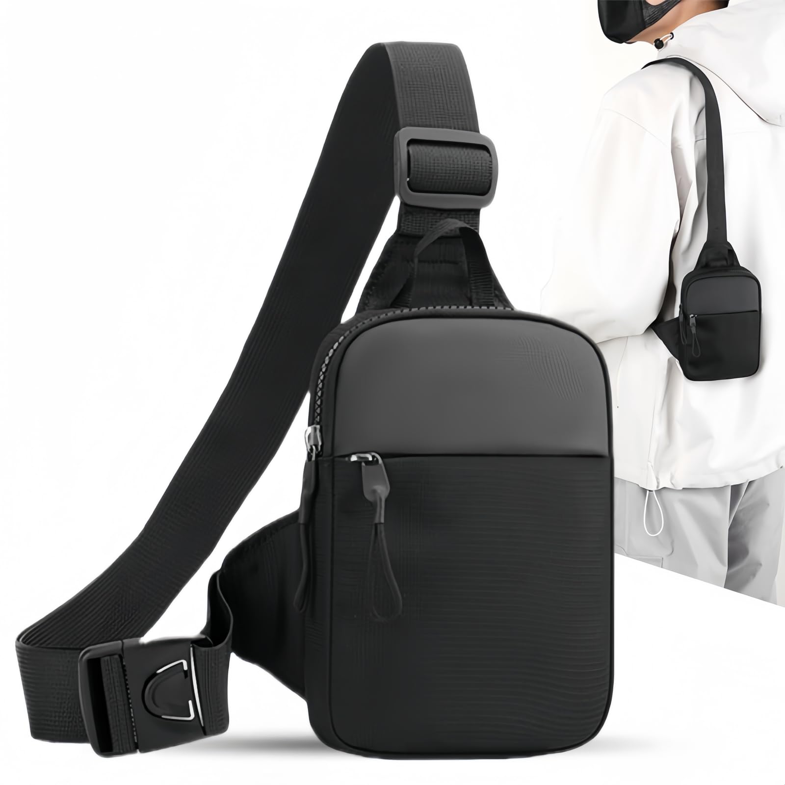 GOWEILE Sling Bag for Men Women Sling Shoulder Backpack Waterproof Chest Bag Phone Bag Lightweight Shoulder Backpack for Travel Hiking Cycling Camping Outdoor Sports