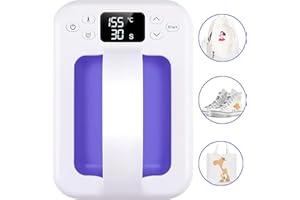 KORGOL Heat Press Machine For T Shirts, 7" × 5" Portable Mini Heat Press Fast Even Heat, Easy Press T Shirt Printer Machine for HTV Vinyl and Heat Transfer Sublimation for Tote Bags, Hat,DIY Projects(Violet)