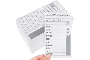 Axcoix 160 Pack Strip Cards for Gambling, 10 Line Football Strip Cards, No-Repeat Pull Tabs Gambling Tickets for Soccer Football Baseball Sports Box Game Betting