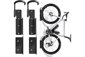 YJDayy Bike Rack Garage Wall Mount Swivel Bike Hangers for Garage 2 Pack Vertical Bike Storage Rack Indoor Garage Storage Bicycle Rack Hook Wall Mount Holder with 12 Screws - Holds Up to 130lbs