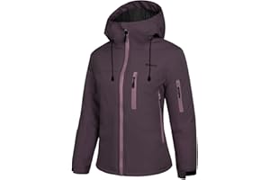 GEMYSE Women's Ski Jacket Warm Winter Snow Coat Waterproof Mountain Windbreaker Jacket for Snowboarding Hiking