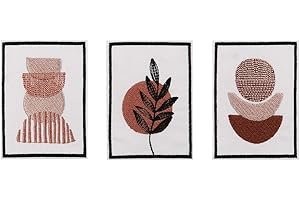 ROCKAPATCH Set of 3 Mid Century Modern Art Terracotta Decor Boho Embroidered Iron On Patches