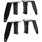 ALMULOO Camper Tie Down for Full-Size Pickups Powder Coated Black Steel Tie | Down 4Pcs