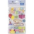 Paper House Productions STDM-180E 3D Stickers, Happy Birthday