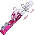Leseox Thrusting Rabbit Vibrator with 360°rotation, 12 Vibration Modes Realistic Dildo for G-spot Clitoris Nipple Vagina Anal Stimulation, Waterproof and Rechargeable, Adult Sex Toys for Women Couples