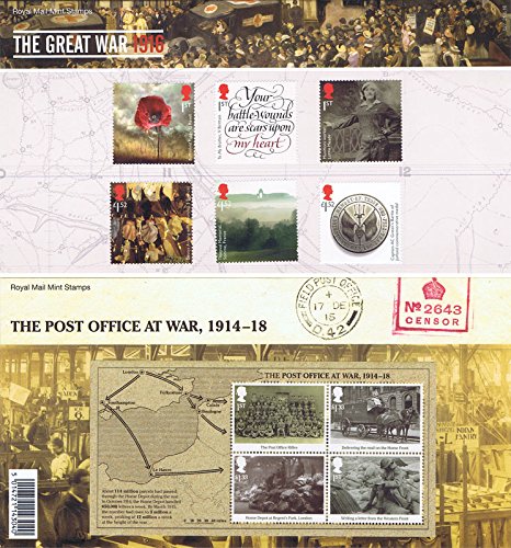 Reprinted version - 2016 The Great War 1916 inc. Miniature Sheet Presentation Pack PP500 (printed no. 527) - Royal Mail Stamps