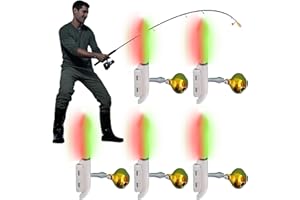 Fishing Rod Bells | Portable LED Electric Alert,5-Piece Fish Bite Alarm for Night Fishing,for Carp Catfish Outdoor Ice Lake P