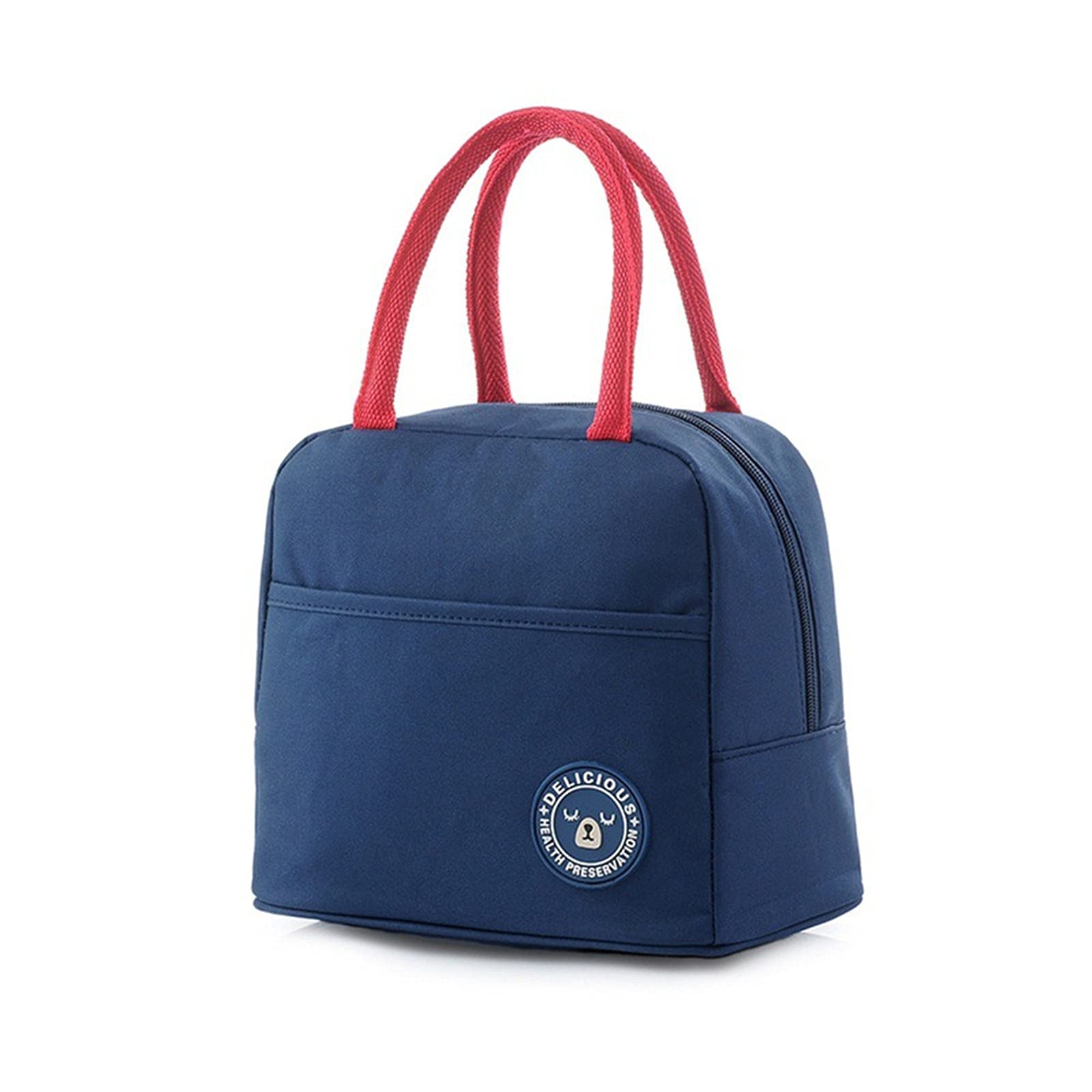 Elionless Insulated Lunch Bag, Portable Thermal Lunch Bags Cooler Bag Lunch Box Organizer Tote Bag for Women Adults Kids Girls Work School Picnic Camping Travel (Y Navy)