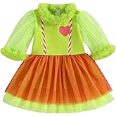 Toddler Girl Christmas Dress Long Sleeve Tulle Dresses Baby Fall Winter Clothes Outfit 1T 2T 3T 4T 5T