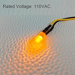 Gebildet 50pcs 110VAC 5mm Yellow LED Lights