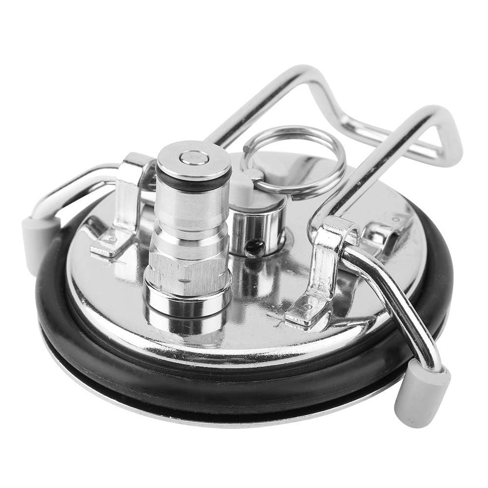 TOPINCN Carbonation Keg Lid Cornelius Style Homebrew Beer Barrel Carbonized Cover with 0.5 Micron Diffusion Stone Home Brewed Tools