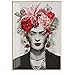 Artliving Floral Frida Kahlo Portrait Giclee Canvas Wall Art for Home Decor Wall Decor Unframed (20X25 cm)