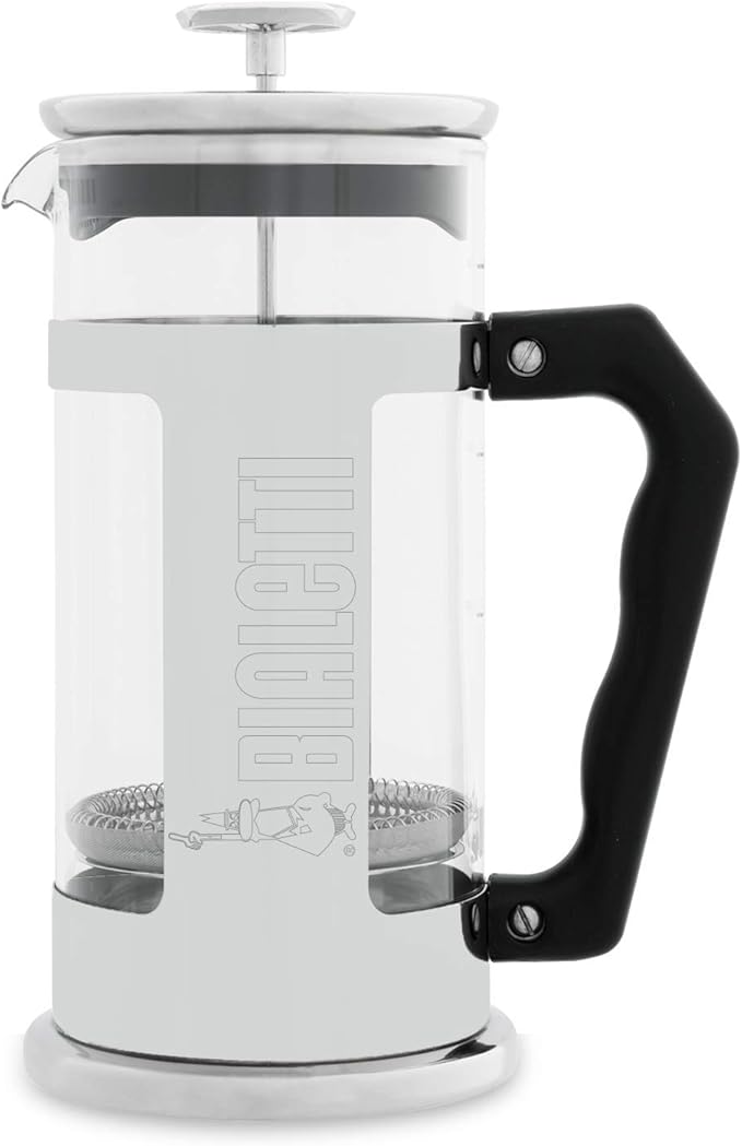 Bialetti French Press Bold Cafetera (Independiente, Negro, Acero inoxidable, Francés de Prensa