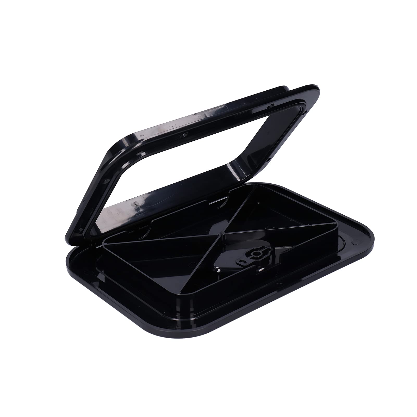 Marine Boat Deck Access Hatch Inspection Cover Ultraviolet Resistant Black 14.75x10.6in