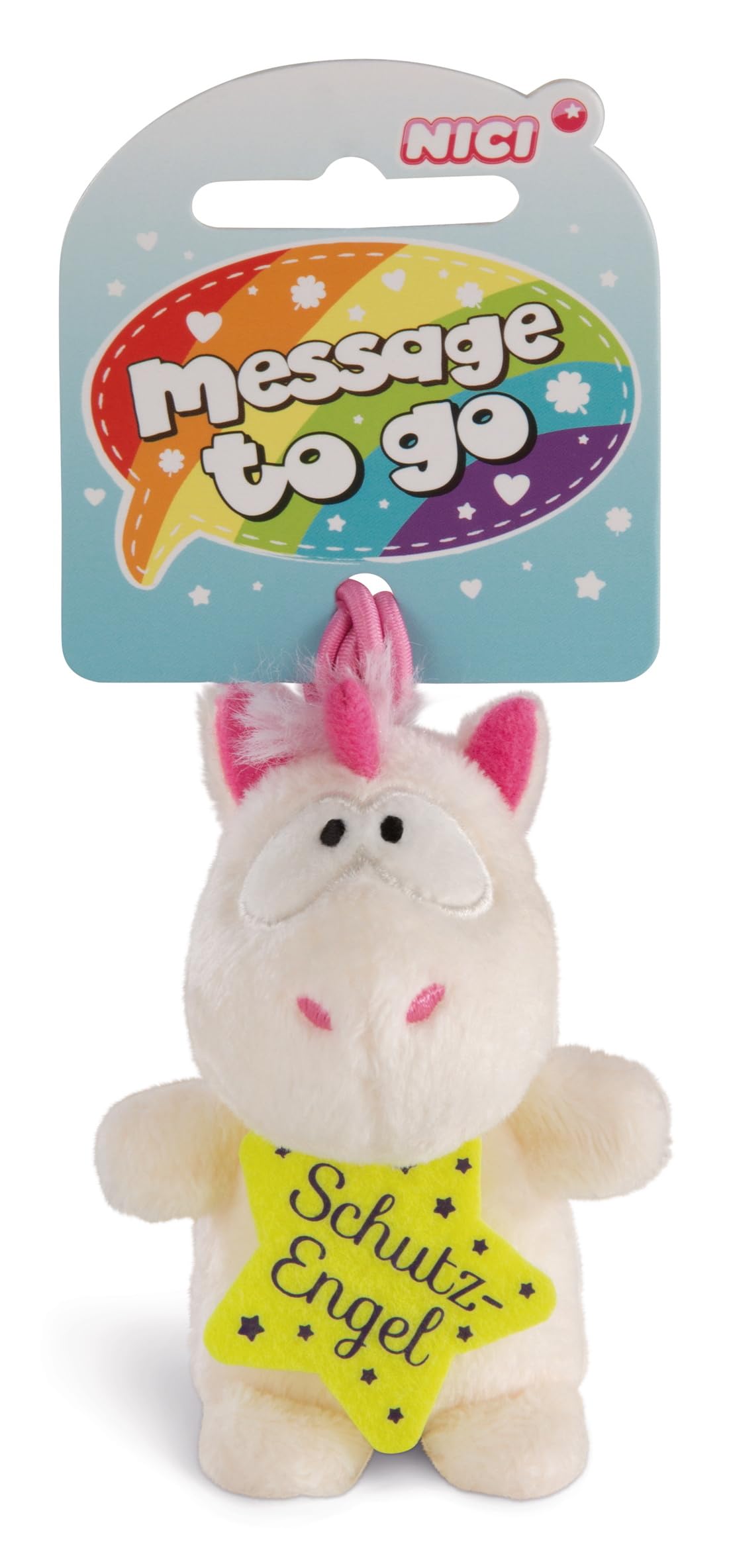 NICI 42725 Message to Go Loop 8 cm Unicorn Theodor Guardian Angel