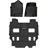 WeatherTech FloorLiner HP Custom Fit Floor Mats for Chevrolet Tahoe, Yukon Full Set (44607-1-0IM), Black