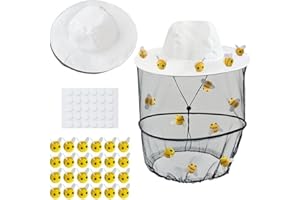 2 Pcs Mosquito net hat, fishing, sun, hunting fisherman hat, with mesh, hiking, gardening, beekeeper with veil