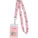 Culture Fly Pusheen The Cat Easter Bunny Ears ID Badge Card Holder Strap Lanyard