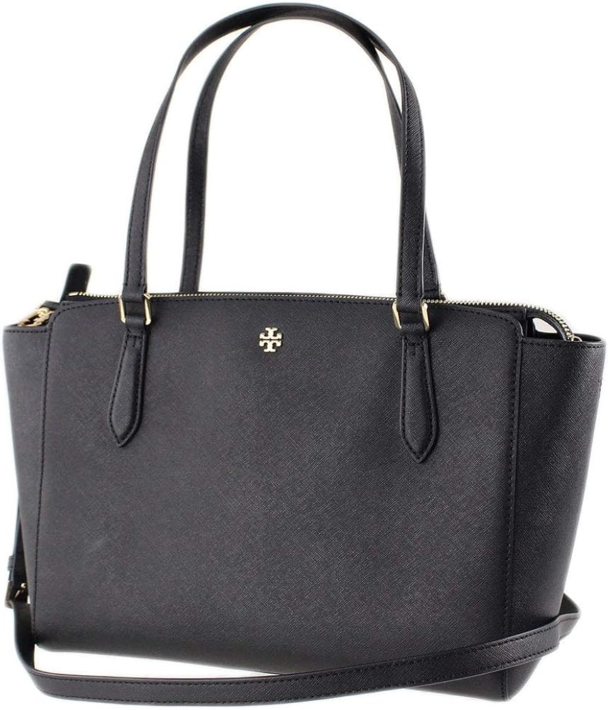 Tory Burch Emerson Small Top Zip Tote Black Amazon.ca Shoes & Handbags