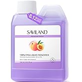 SAVILAND Pure EMA Peach Scent Monomer Acrylic Nail Liquid, 240 ml | Reduces Harsh Odors, Non-yelloying, Moderate Dry Time, Smooth Sculpting, Long Lasting, Prevents Nail Peeling, Home Salon Use
