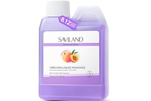 SAVILAND Advanced Monomer Acrylic Nail Liquid: Peach Scent Acrylic Liquid Pure EMA Nail Monomer Liquid Non-Yellowing Monomer For Acrylics Powder Nail Art 240 ml