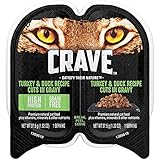 Crave Grain Free Adult Wet Cat Food Turkey & Duck Recipe Cuts In Gravy, (24) 2.6 Oz. Twin-Pack Trays