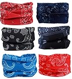 9pcs/6pcs Headwear Wide Headbands Scarf Head Wrap Mask Sweatband -12 in 1 Multifunctional Sport Headband Neck Warmer for Yoga, Camping, Fishing, Hiking, Running, Motorcycling, Skiing by KALILY