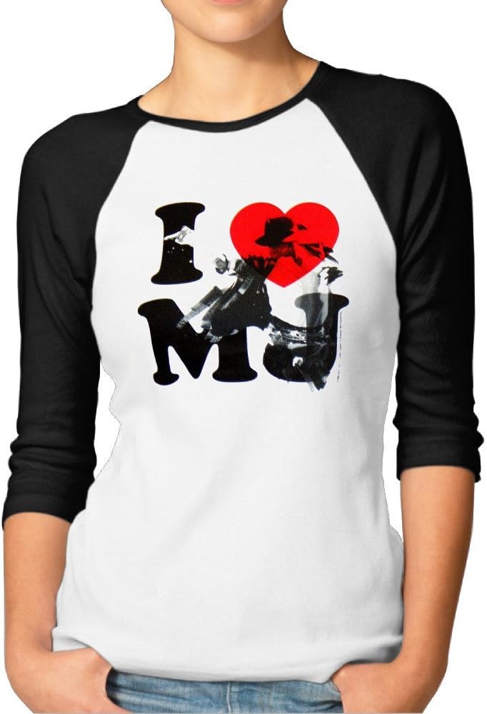 Womens' Michael Jackson MJ Beat It Thriller Raglan T Shirt