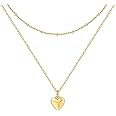 PAVOI 14K Gold Plated Layering Necklaces | Stylish Minimalist Design Pendant Necklaces | Butterfly, Heart, Lock, Evil Eye, Coin, Lightning Bolt, Circle, Cross Pendants for Women