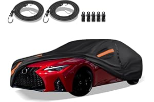 QUYDDC Special Full Car Cover Fit for 2005-2024 Lex-us IS250 IS300 IS350 IS500, Ultra Heavy 600D Oxford Cloth, All-Weather Protection Summer Sun Exposure and Winter Snow Rain Dust UV