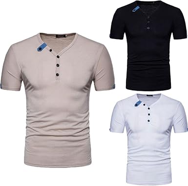 camisas con botones hasta la mitad hombre