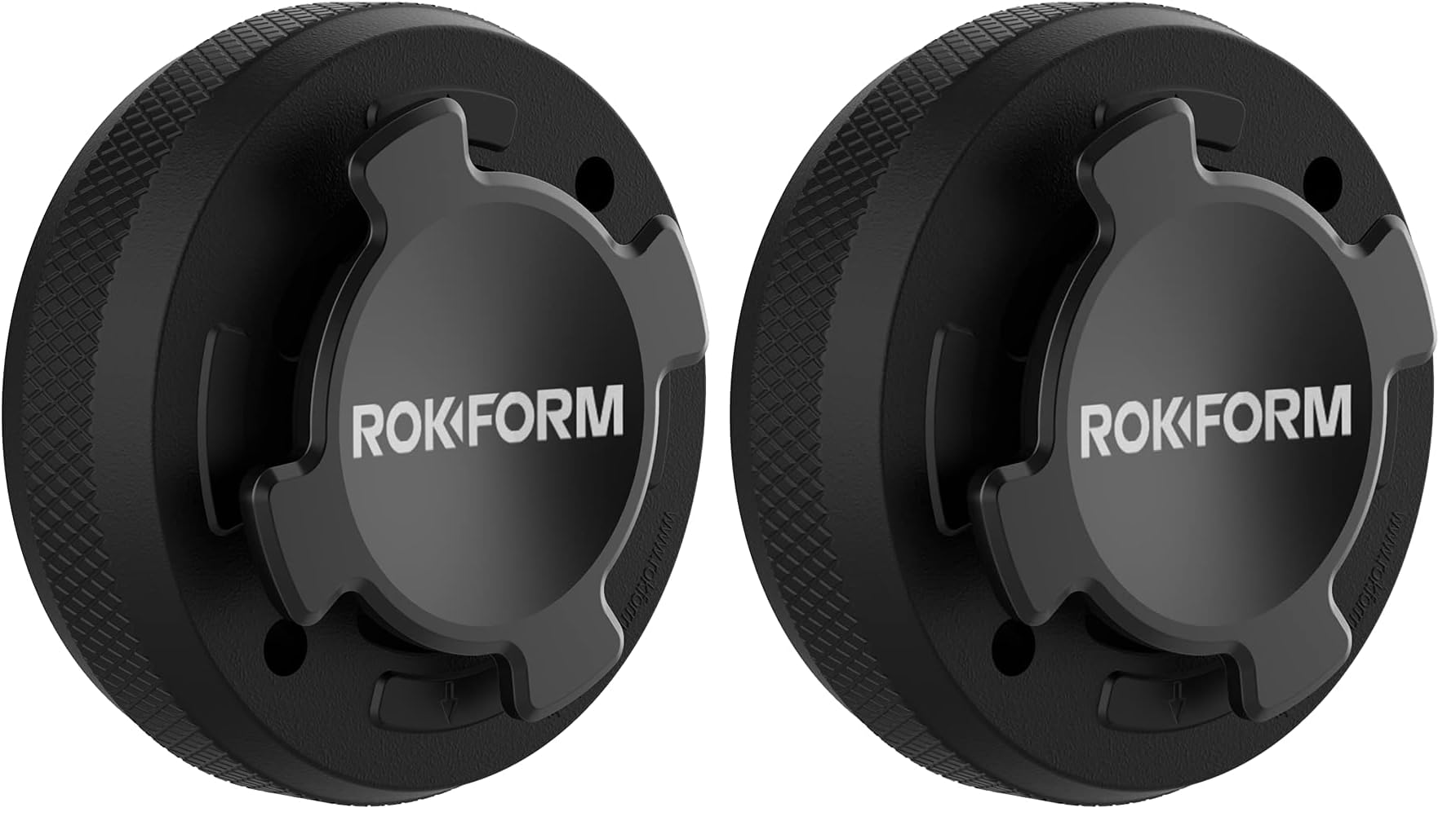 Rokform - Phone Case Mount, Secure Aluminum Car and Truck Dash Phone Holder, Sticks to Any Flat Surface, Compatible Twist Lock Cases (Black) (Pack of 2)