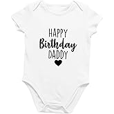 Printique Organic GOTS Certified Baby Onesie Unisex Bodysuit 0-18 months - Happy Birthday | Present Gift