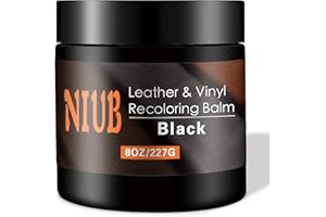 NIUB Leather Recoloring Balm, 8Oz Black Leather Color Restorer, Leather Scratch Remover, Leather Restorer for Couches,Furniture,Leather Shoes, Leather Couch Paint, Quick Dry Leather Balm
