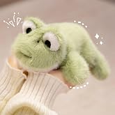 PEACH CAT Frog Stuffed Animal 7.8" Cute Plushies Small Plush Toys Gifts for Kids Green