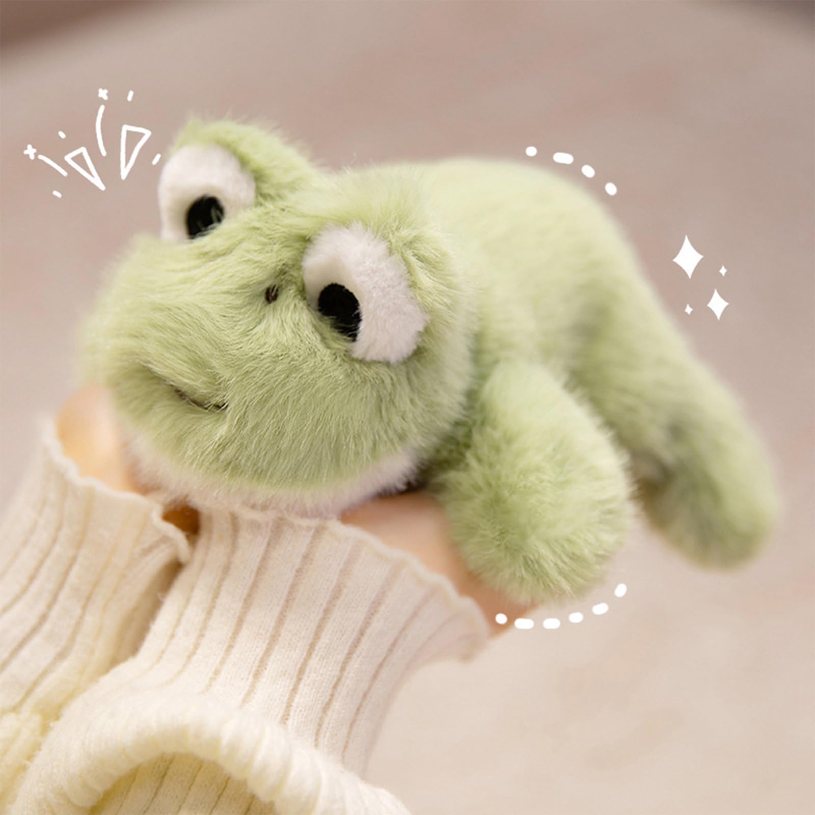 PEACH CAT Frog Stuffed Animal 7.8" Cute Plushies Small Plush Toys Gifts for Kids Green