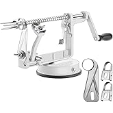 Apple Peeler Corer, Long lasting Chrome Cast Magnesium Alloy Apple Peeler Slicer Corer with Stainless Steel Blades and Powerf
