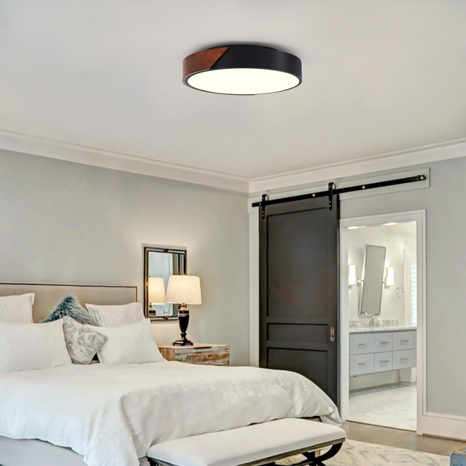 YUMPAUG Modern Black Flush Mount Ceiling