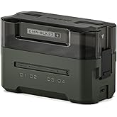 Tilta DMW-BLK22 Portable Charging Station - Green | Charge 4 Batteries w/USB-C PD 45W Fast Charge | Safe for Lumix DC-S5, S5II, S5IIX, S5M2, S5M2X, S1RII, GH6, GH6L, GH5II, G9M2