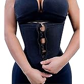 YIANNA Latex Waist Trainer for Women Tummy Control Zipper Underbust Corset Cincher Hourglass Body Shaper