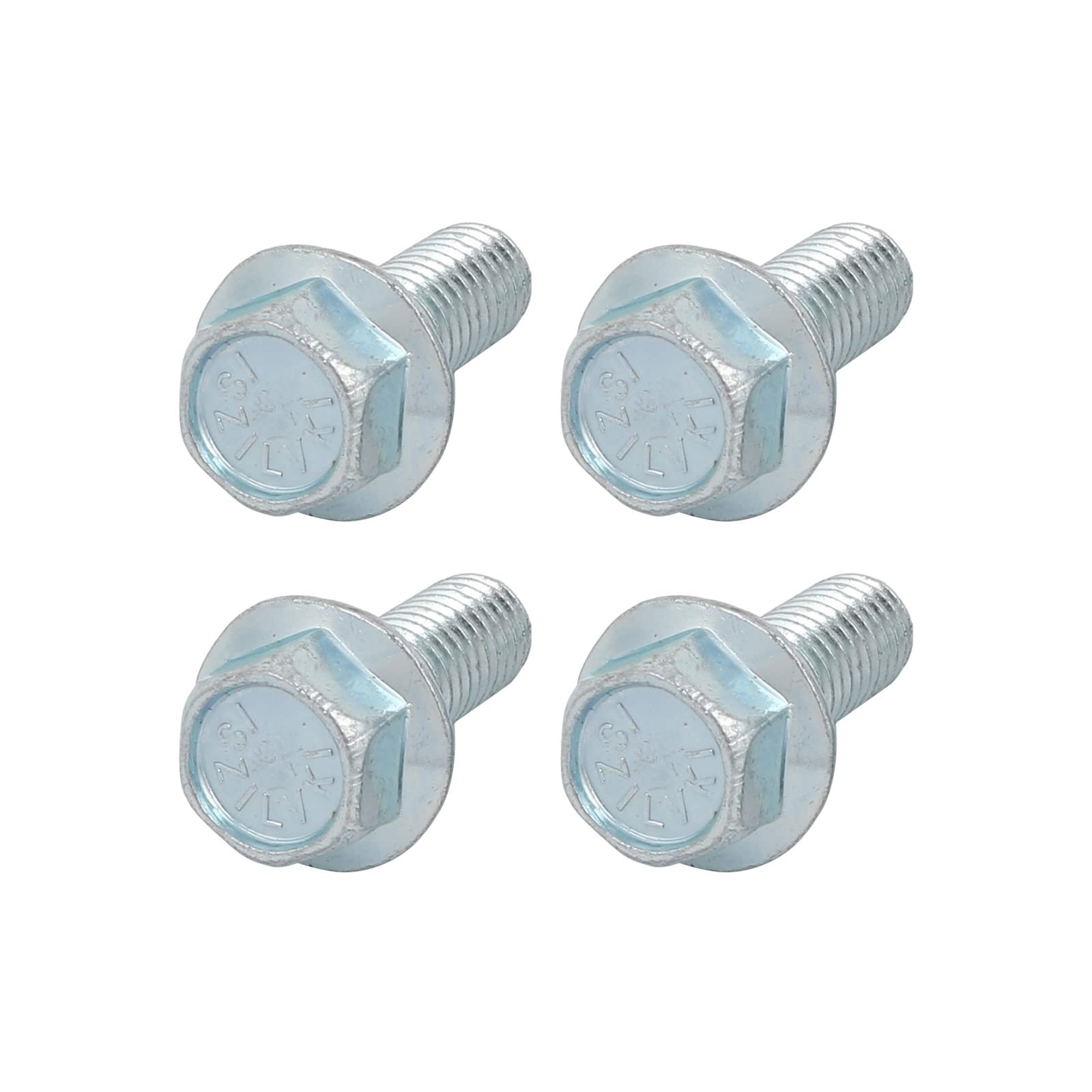 METALLIXITY Flanged Hex Head Bolts (3/8-16 x 1") 4pcs, Hexagon Serrated Flange Bolt Carbon Steel Screw - for House Construction Hardware Fasteners