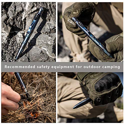 Practical Survival Pen, Emergency Window Glass Breaker with 303 Stainless Steel body & Tungsten Steel Tip, Tactical Pen, Self-defence Survival Tool, Flash Light Pen for EDC & Travelling - Gift Box