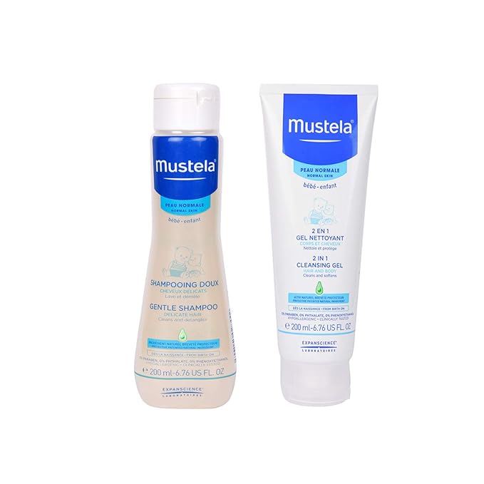 mustela 2 in 1 cleansing gel 200ml