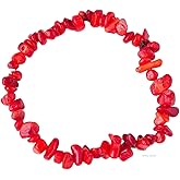 Erliway Crystals Stretch Bracelet Irregular Beads Stretch Bracelet Healing Crystals Chips Bracelet Natural Gemstone Bracelets for Women Jewelry Reiki Meditation
