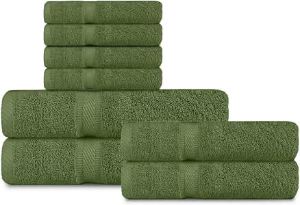 Amazon.com: Soft Siesta Luxury Sage Green Bath Towel Set - Combed
