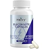 Heivy Electrolyte Capsules, High Sodium Salt Tablets (500mg Sodium &100mg Potassium), Salt Pills for POTS, Running, Keto, Electrolytes for Hydration Supplement - 100 Count (Size 0) - Made in USA