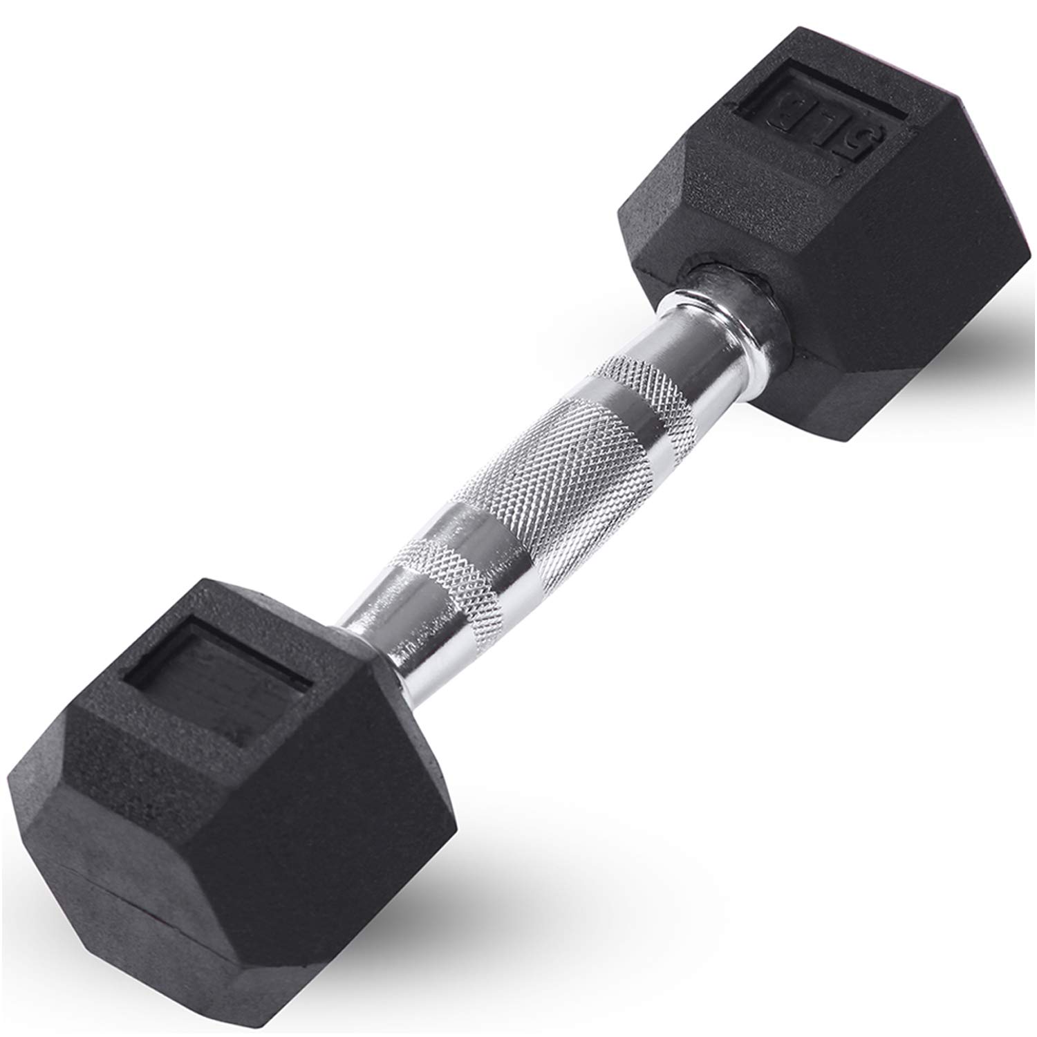 Photo 1 of JFIT Rubber Hex Dumbbell, 5 LB, Single