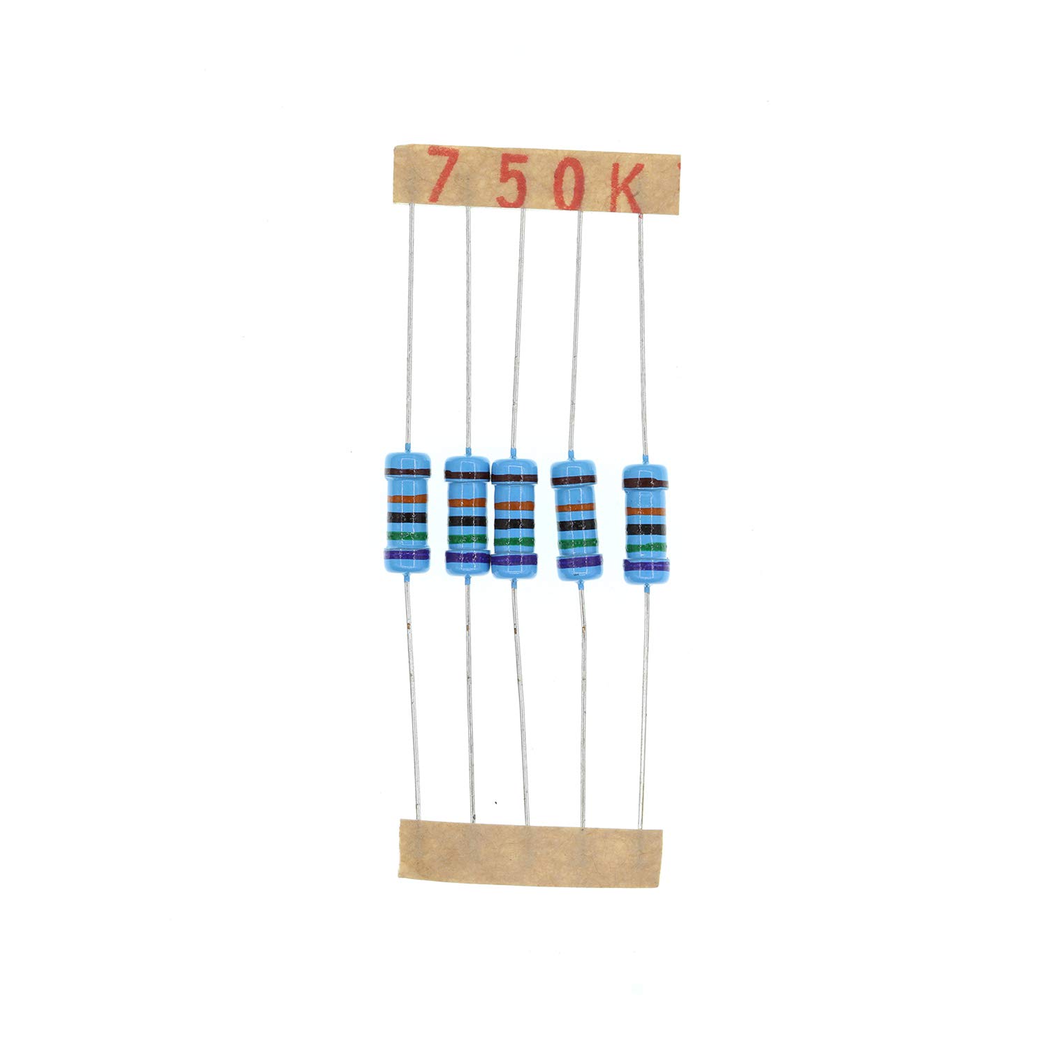 HUABAN 100PCS 1 Watts 1W 750K Ohm 1% Metal Film Resistor